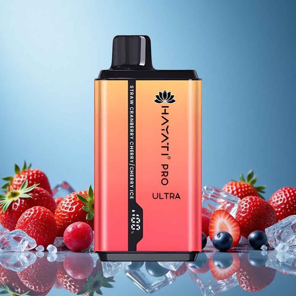 Hayati Pro Ultra 15000 Puffs Jahoda Brusinka Třešňový Led Czech Republic vape