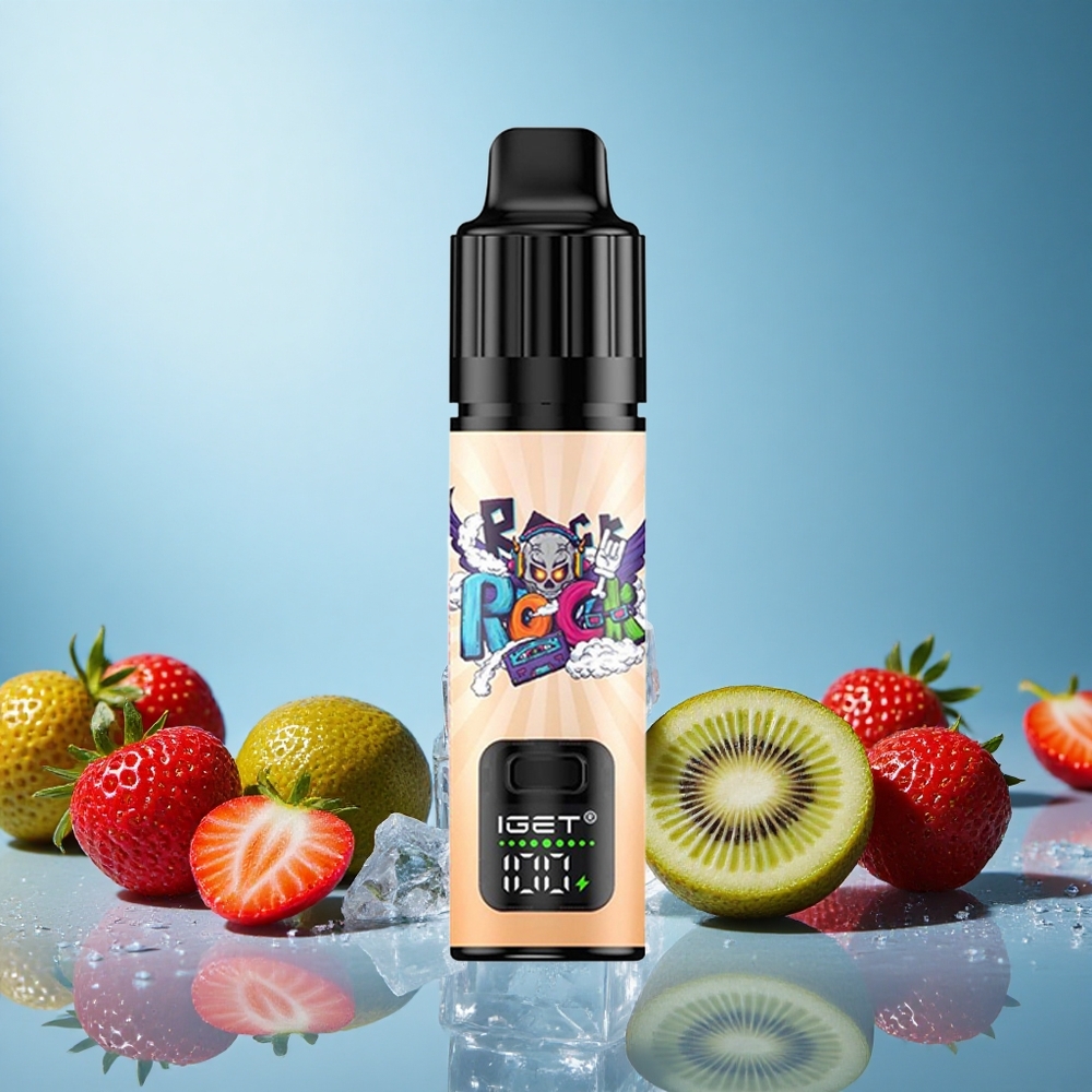 IGET BAR PLUS S3 POD 10000 Puffs Jahoda Kiwi Ledová Czech Republic vape s 18 ml E-liquid a 950 mAh Rechargeable Battery