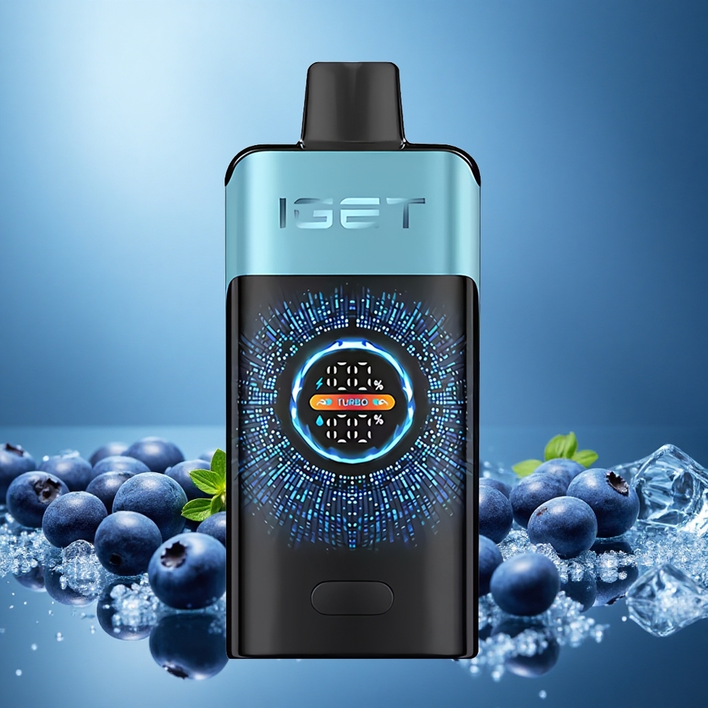 IGET ONE 12000 Puffs Borůvkový Led Jednorázová Vape Turbo Mode 9000 Puffs Czech Republic vape