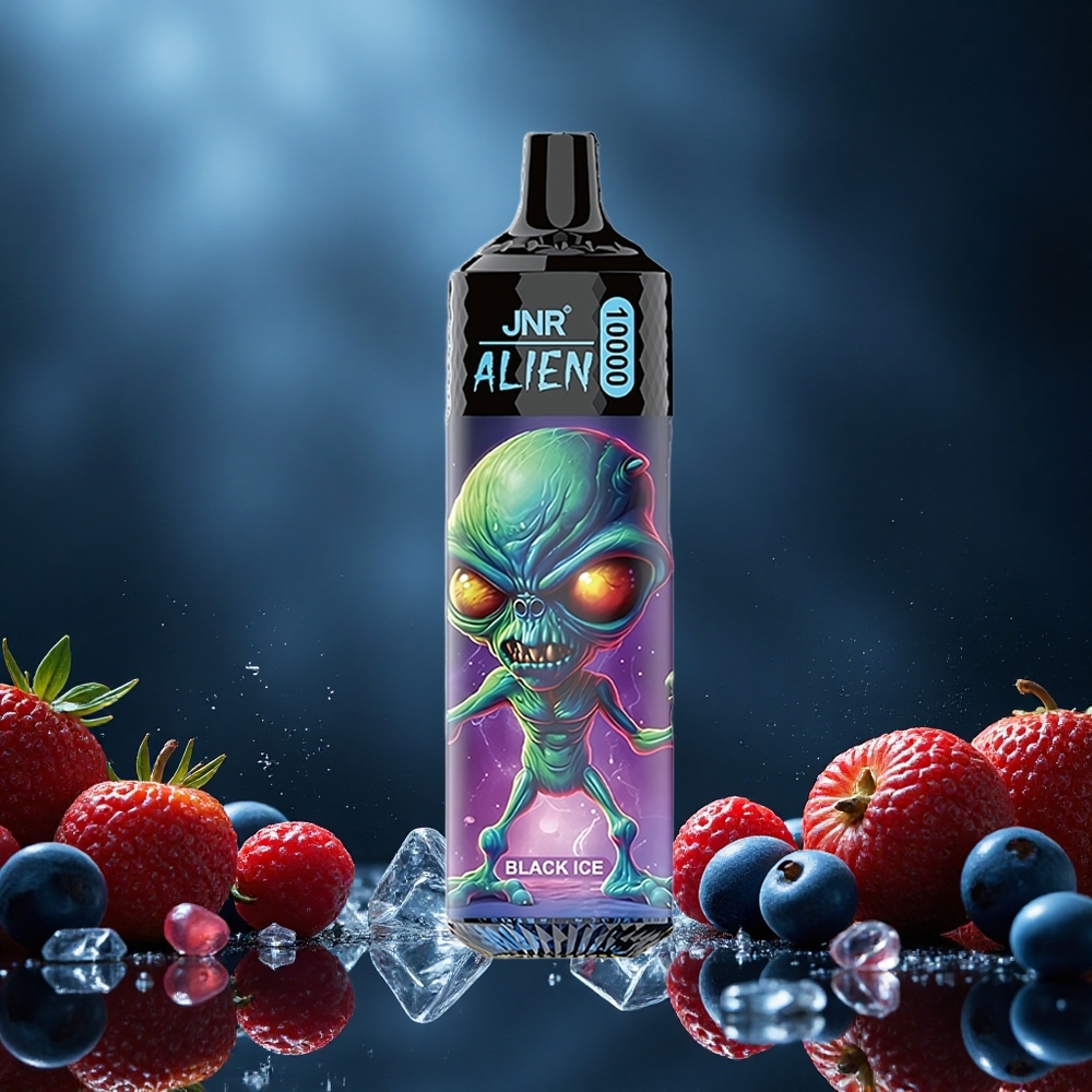 JNR Alien 10000 Puffs Černý led (Black Ice) 850mAh Czech Republic vape