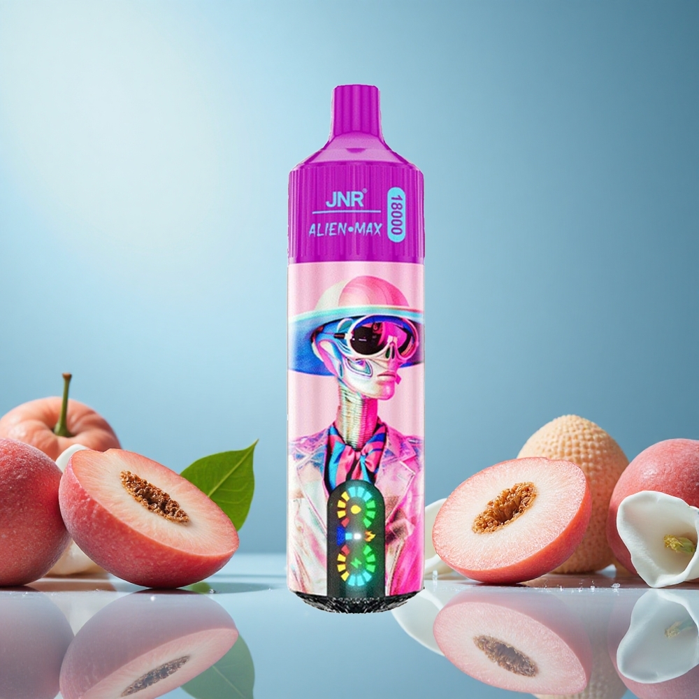 JNR Alien Max 18000 Puffs Bílá broskev & malina s Smart LED displejem a 20 příchutěmi Czech Republic vape