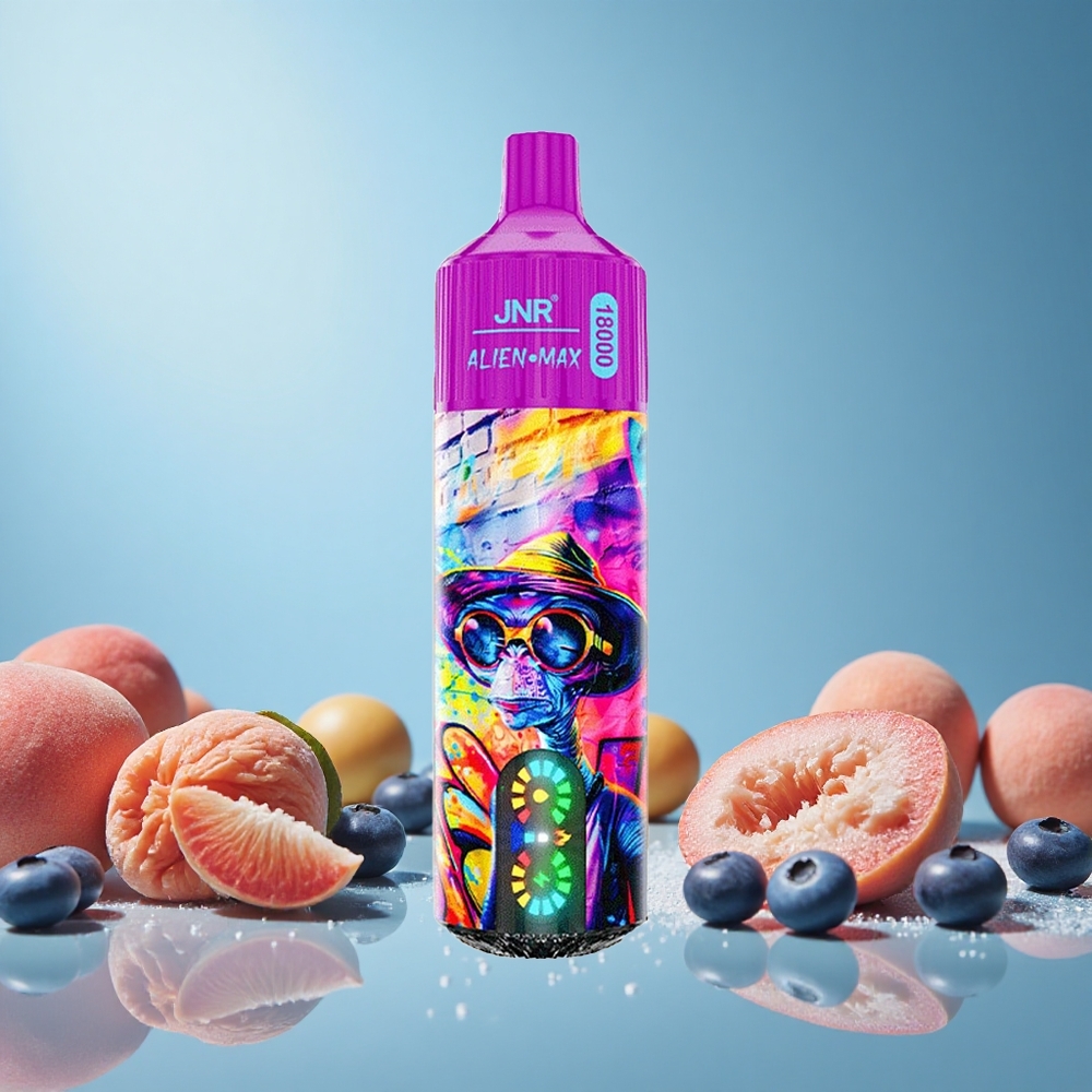 JNR Alien Max 18000 Puffs Broskev Borůvkový Bonbón Smart LED Display Czech Republic vape