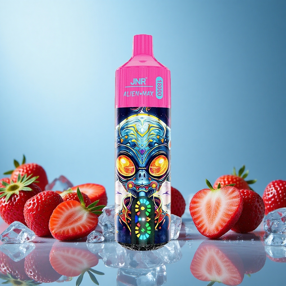 JNR Alien Max 18000 Puffs Jahoda-Ledová s Smart LED Displejem a 28ml E-liquid Czech Republic vape