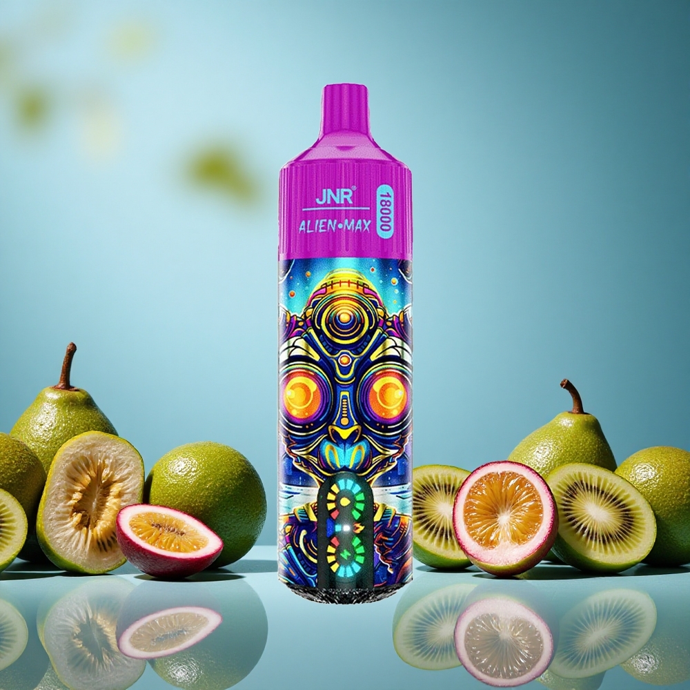 JNR Alien Max 18000 Puffs Kiwi Marakuja Guava s 20 příchutěmi a Smart LED Displejem Czech Republic vape