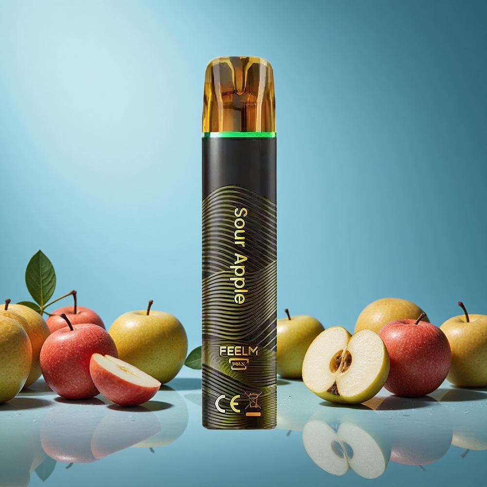 JNR Black&Golden 600+200 Puffs Jablko Kyselé Czech Republic vape
