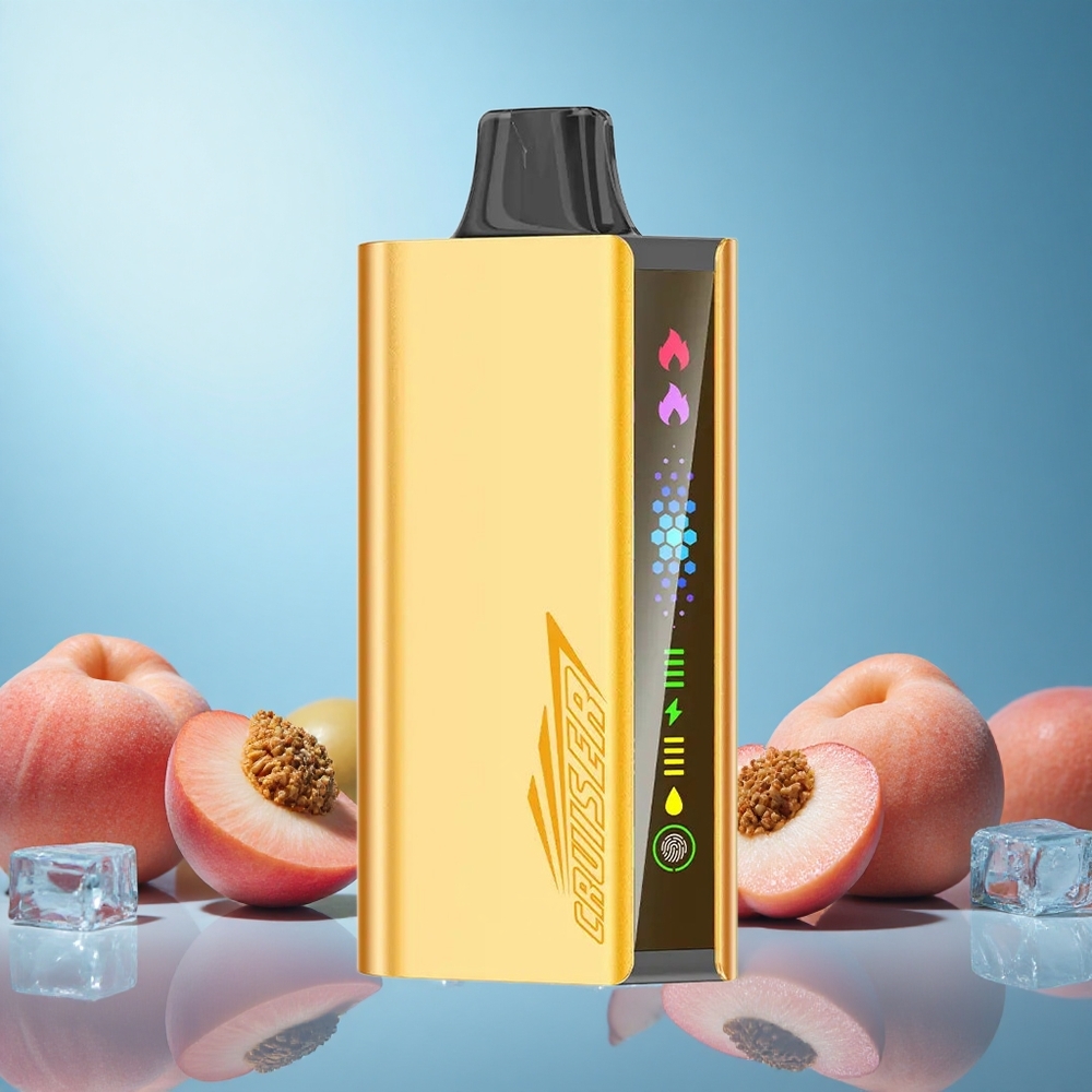JNR Cruiser 12000 Puffs Broskev Led Kombinace Bezdobíjecí jednorázová e-cigareta s 25ml náplní a 3500 mAh baterií Czech Republic vape