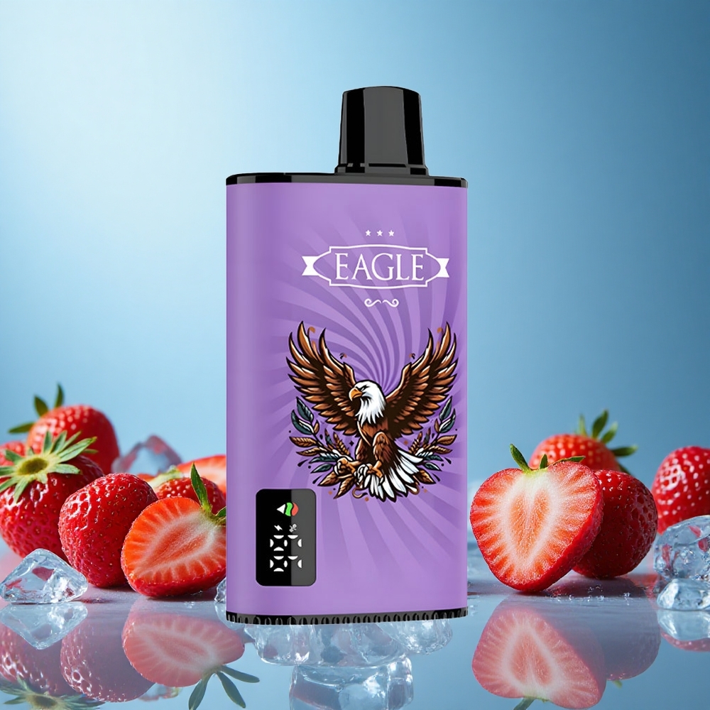 JNR EAGLE Smart 23000 Puffs Jahodový Led Digitální Displej & Nastavitelný Průtok Vzduchu Czech Republic vape