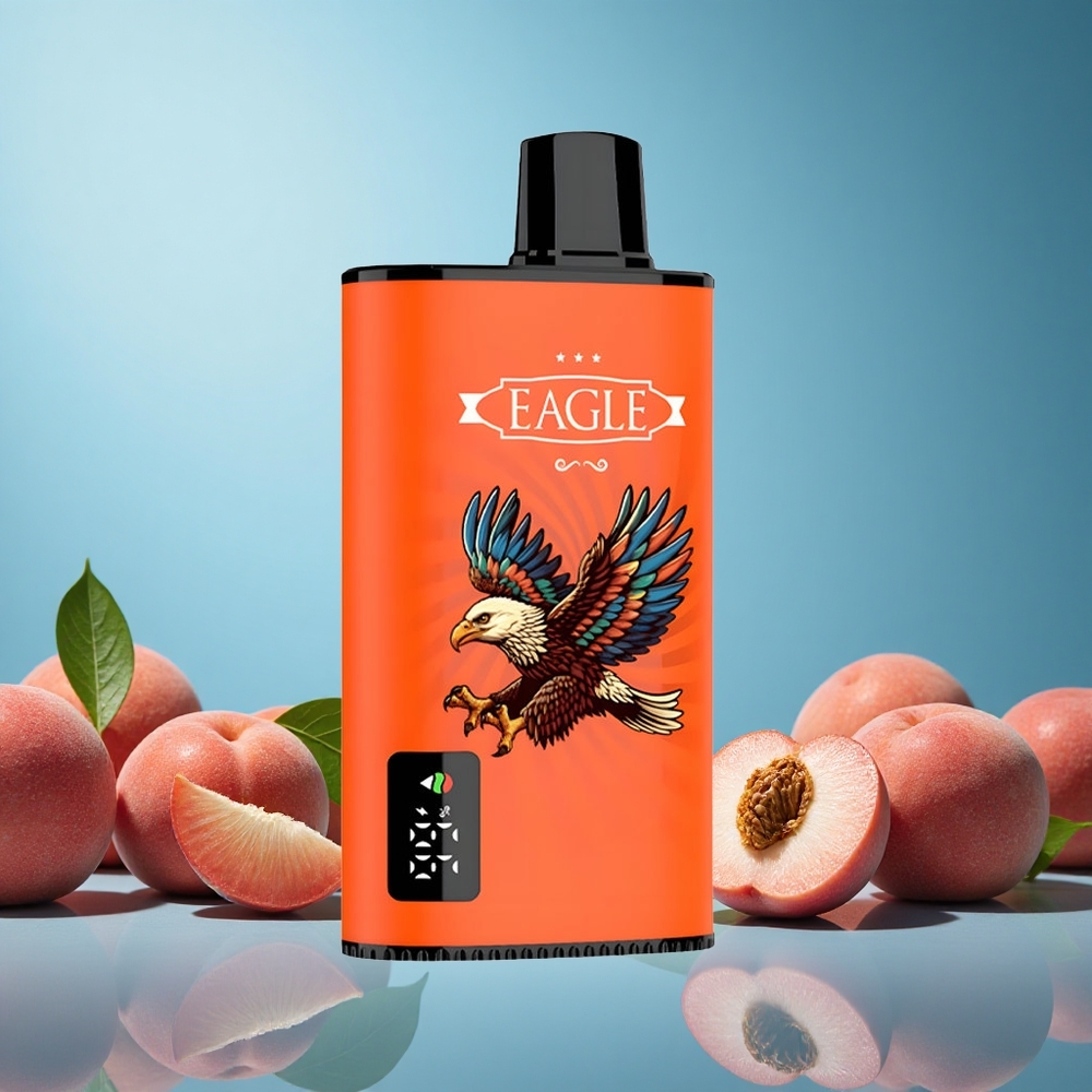 JNR EAGLE Smart 23000 Puffs Šťavnaté broskve s Digitálním displejem a Nastavitelným průtokem vzduchu Czech Republic vape