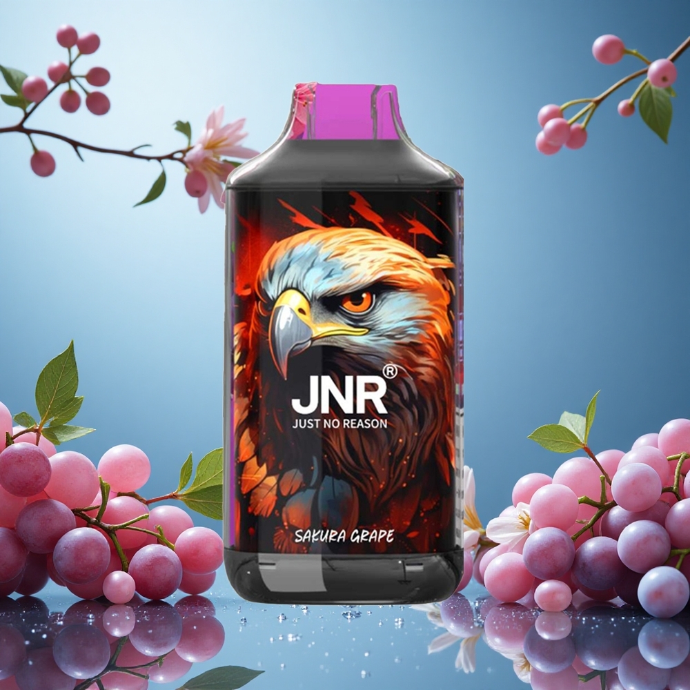 JNR Falcon 16000 Puffs Sakura Hroznový Czech Republic vape s 22ml e-liquid a 850 mAh baterie