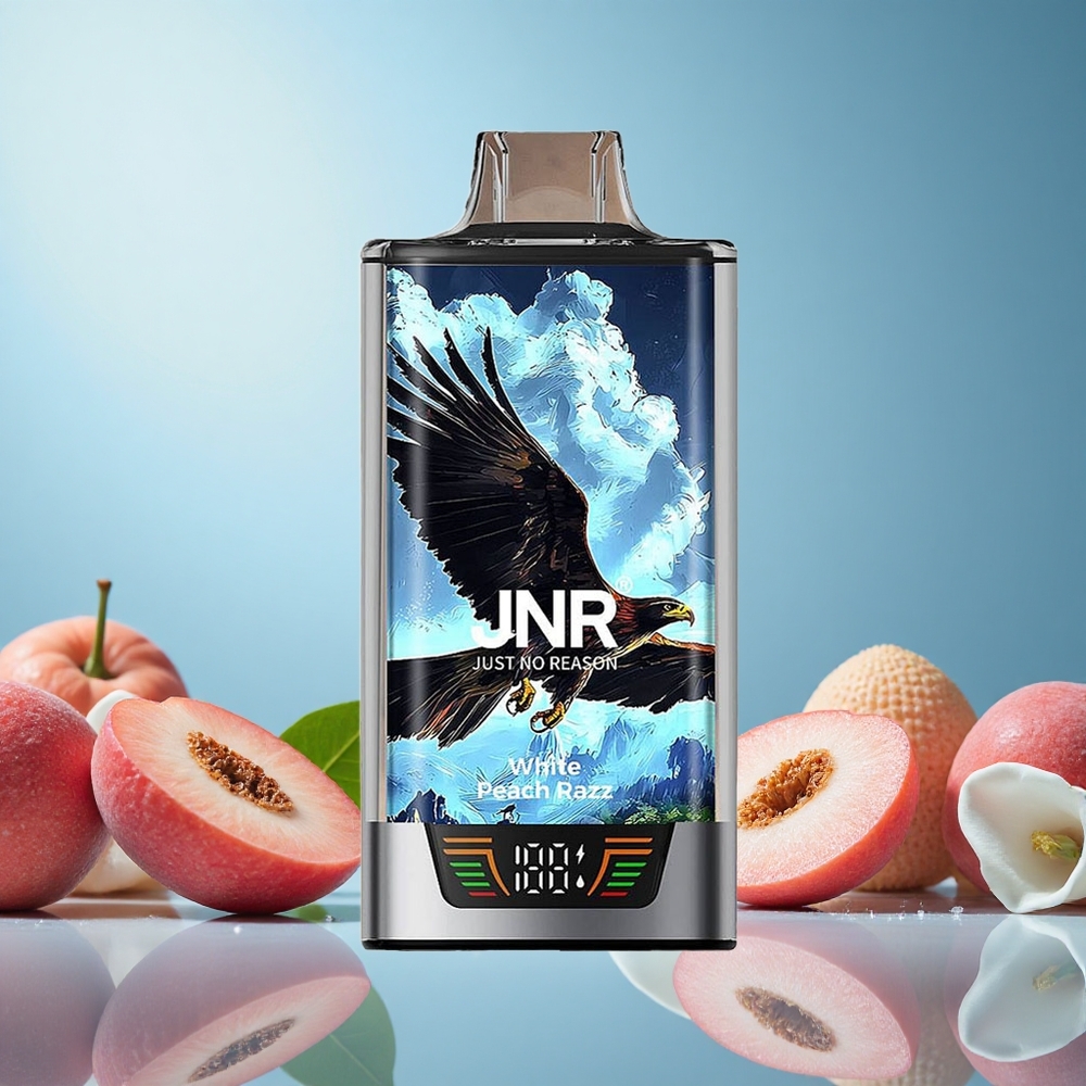 JNR Falcon Pro 28000 Bílá broskev & malina 30ml předplněný Czech Republic vape