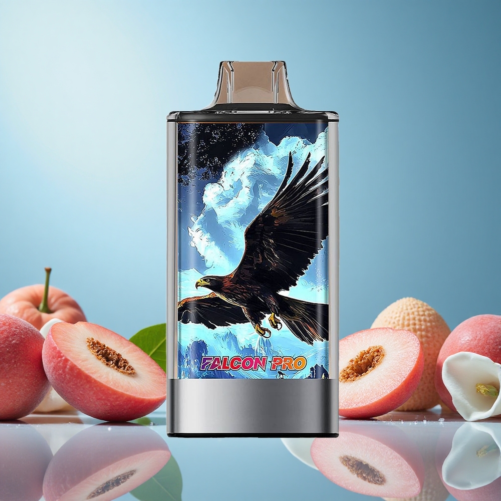 JNR Falcon Pro 28000 Bílá broskev & malina 30ml předplněný Czech Republic vape