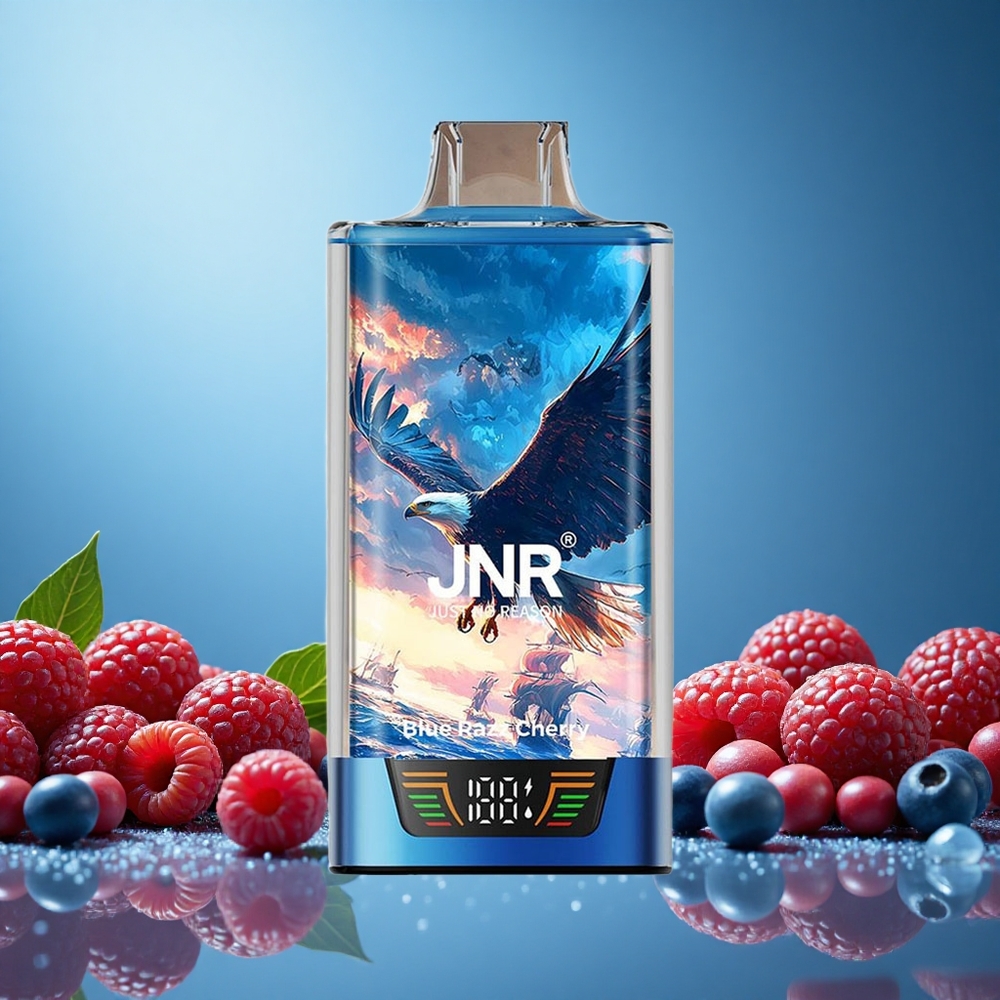 JNR Falcon Pro 28000 Jednorázová Vape Blue Razz Cherry 30ml předplněná náplň Dual Mesh Coil Czech Republic vape