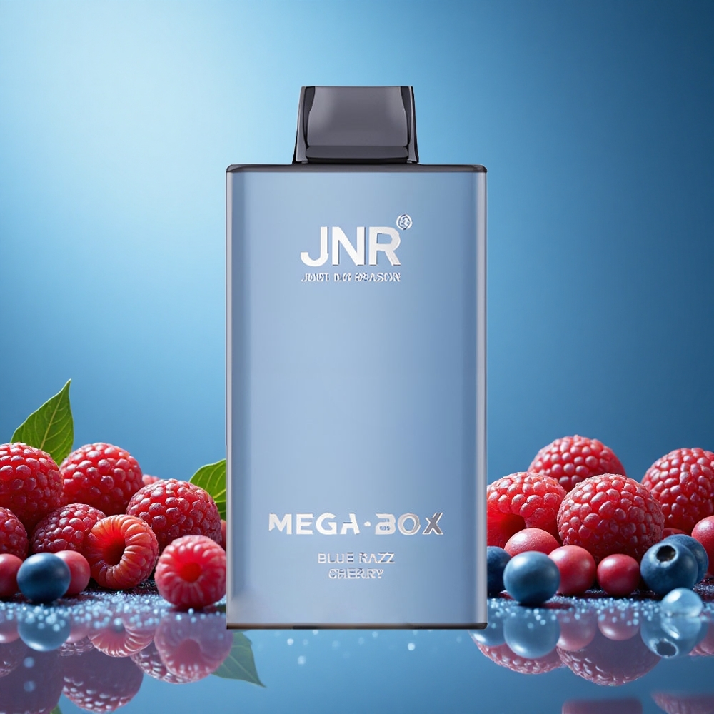 JNR Mega Box 25000 Puffs Blue Razz Cherry 30ml Czech Republic vape