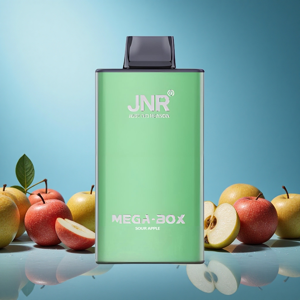 JNR Mega Box 25000 Puffs Jednorázová Vape Zelené jablko 30ml kapalina Czech Republic vape