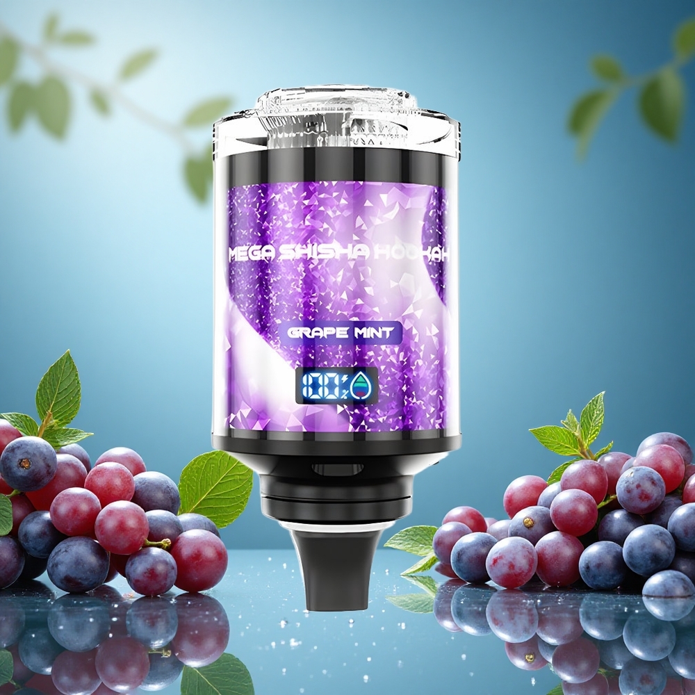 JNR Mega Shisha Hookah 100K Hroznová Máta 60ml Kapacita e-Kapaliny Czech Republic vape