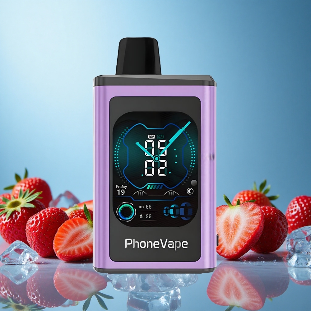 JNR PhoneVape 30000 Puffs Jednorázová Vape Jahodový led s Turbo režimem a 850mAh baterií Czech Republic vape