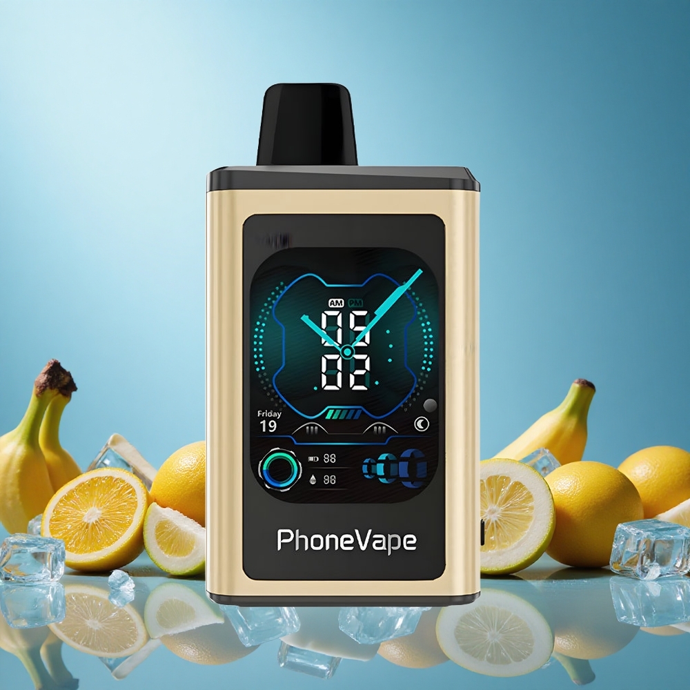 JNR PhoneVape 30000 šluků Jednorázová Vape Banánový led s Turbo režimem a 850mAh baterií Czech Republic vape