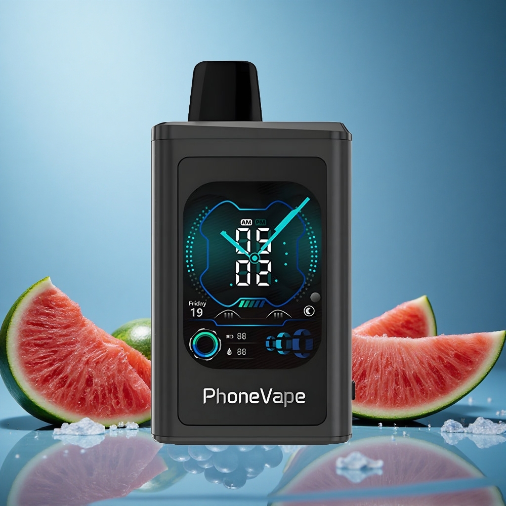 JNR PhoneVape 30000 šluků Jednorázová Vape Borůvka Vodní Meloun Turbo Režim Czech Republic vape