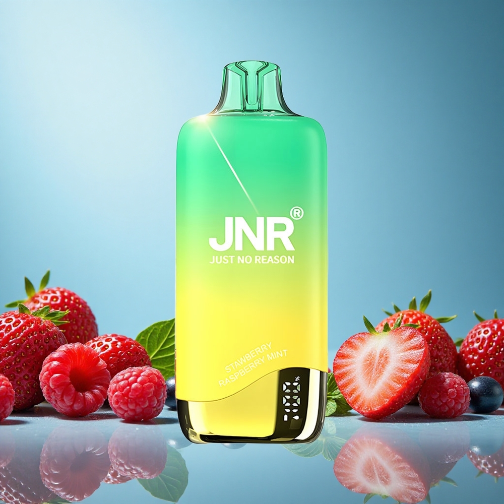 JNR Rainbow 10500 Puffs Jahoda Malina Máta 18ml e-Kapalina Czech Republic vape