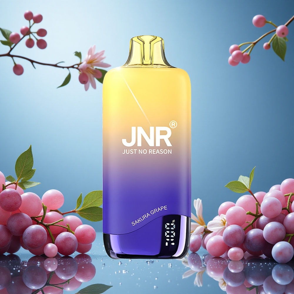 JNR Rainbow 10500 Puffs Sakura Hroznový Czech Republic vape s 18ml nádrží a USB Type-C nabíjením
