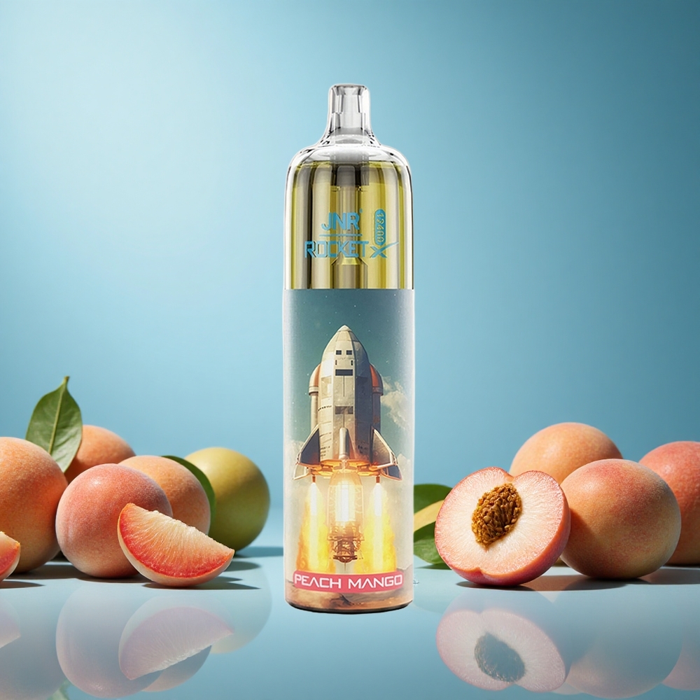 JNR Rocket-X 12400 Puffs Broskev Mango s Nastavitelným Průtokem Vzduchu a RGB Osvětlením Czech Republic vape