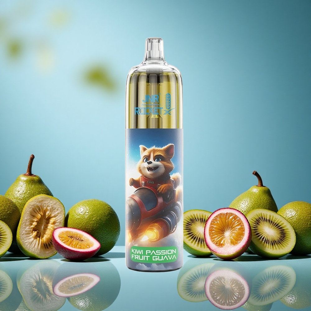 JNR Rocket-X 12400 Puffs Jednorázová Vape Kiwi Marakuja Guava s nastavitelným průtokem vzduchu a RGB osvětlením Czech Republic vape