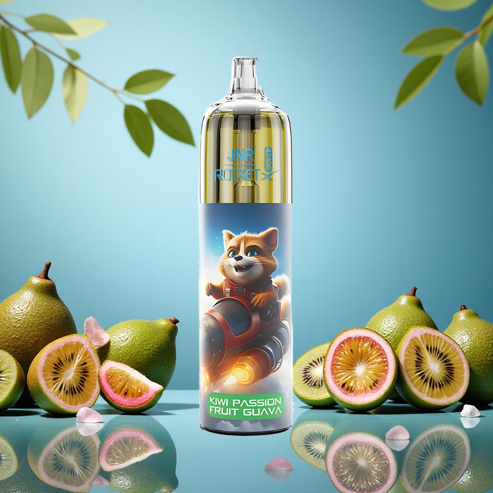 JNR Rocket-X 12400 Puffs Kiwi Marakuja Guava s Nastavitelným Průtokem Vzduchu a RGB Osvětlením Czech Republic vape