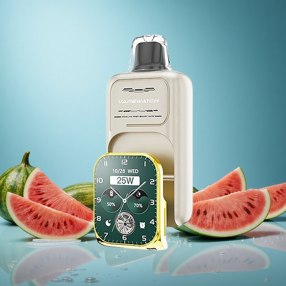 JNR Vape Watch 30000 Puffs Melounový Led Jednorázová Vape s 19mL náplně Czech Republic vape