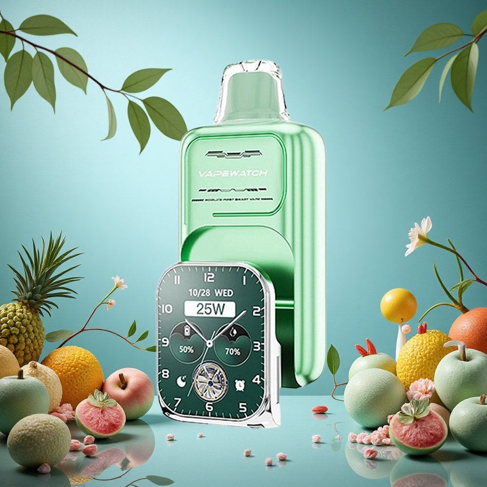 JNR Vape Watch 30000 Puffs Miami Mátka Czech Republic vape s 19mL náplní a rychlým nabíjením Type-C