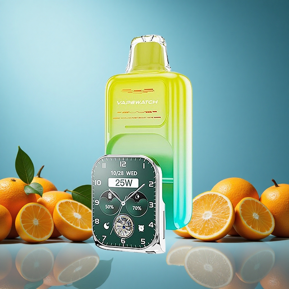 JNR Vape Watch 30000 Puffs Oranžové Mango 19mL Dual Mesh Coil Czech Republic vape