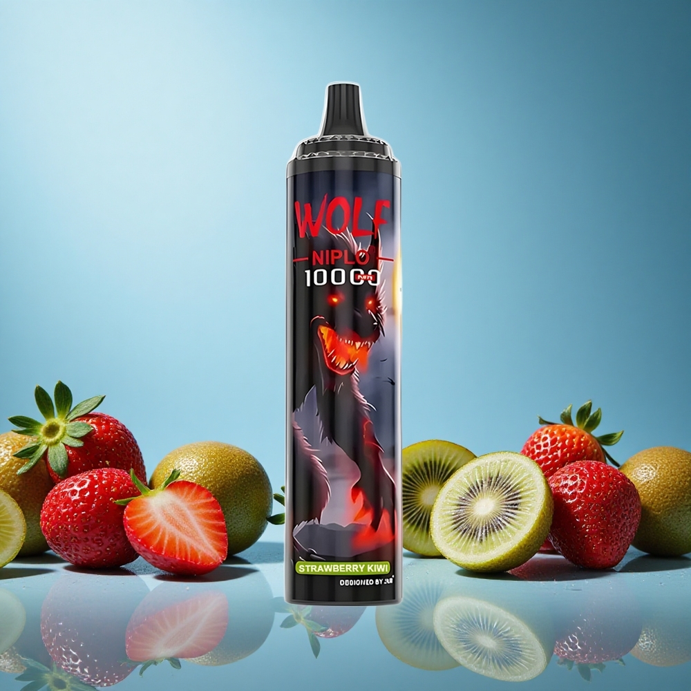 JNR Wolf Niplo 10000 Puffs Jahoda Kiwi 20ml e-liquid Czech Republic vape