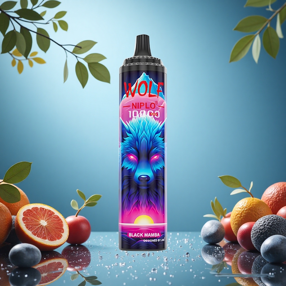 JNR Wolf Niplo 10000 Puffs Černá Mamba 20ml e-liquid 650mAh baterie Czech Republic vape