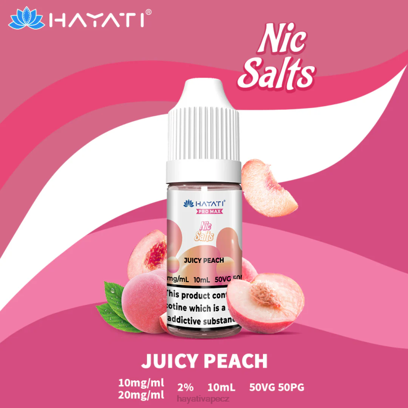 Hayati Pro Max nicotné soli šťavnatá broskev 6F4V6240 Hayati vape shop