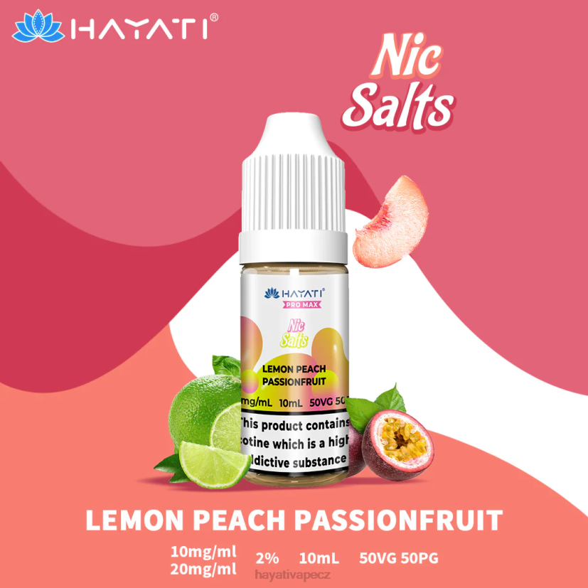 Hayati Pro Max nicotné soli citron broskev mučenka 6F4V6242 Hayati praha