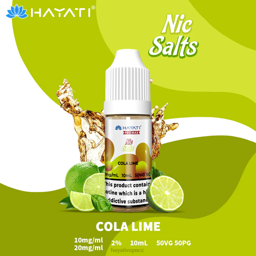 Hayati Pro Max nicotné soli cola limetka 6F4V6237 Hayati flavour vapes