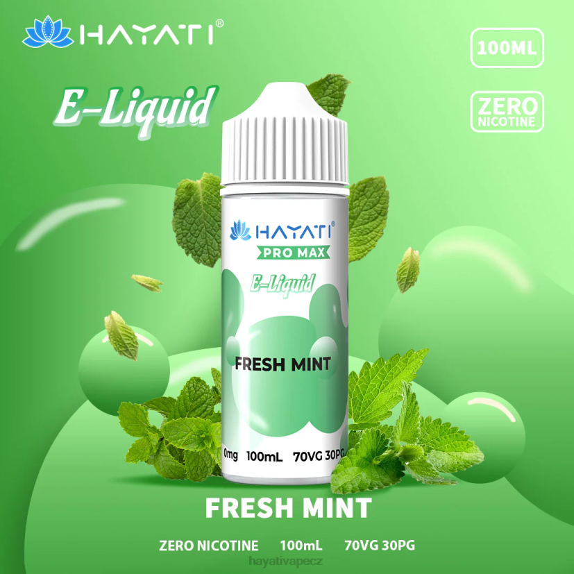 Hayati Pro Max nicotné soli čerstvá máta 6F4V6255 Hayati flavours
