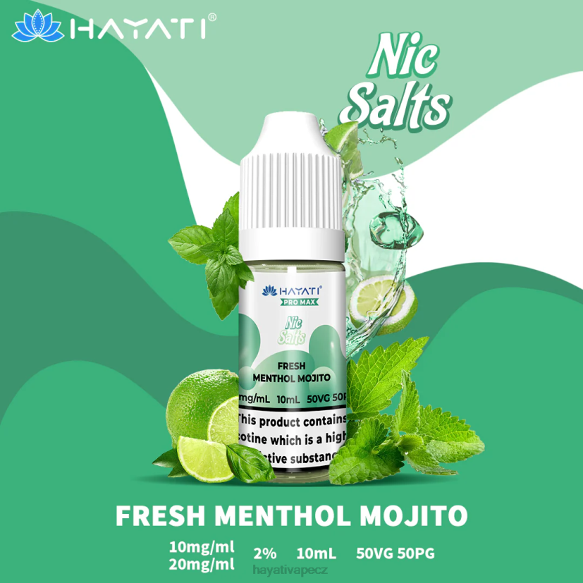 Hayati Pro Max nicotné soli čerstvé mentolové mojito 6F4V6239 Hayati vapes wholesale