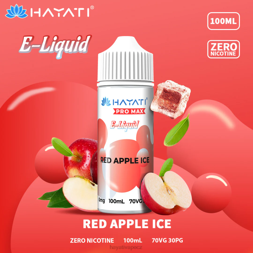 Hayati Pro Max nicotné soli červené jablko led 6F4V6257 Hayati flavour vapes