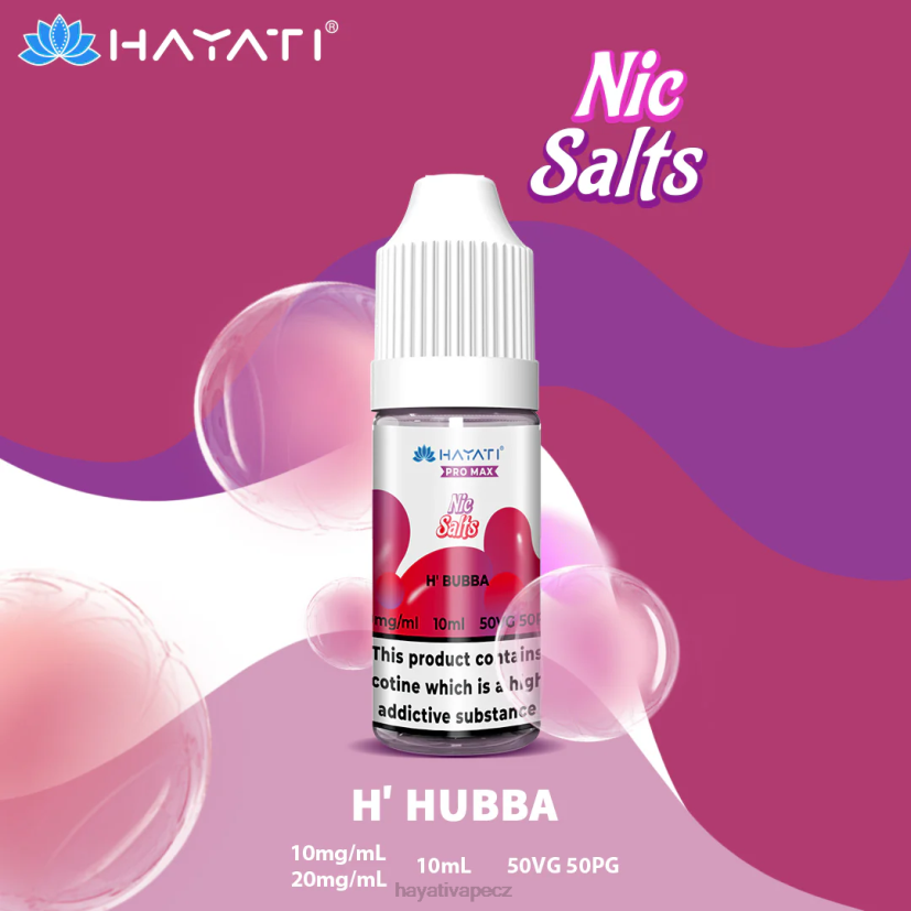 Hayati Pro Max nicotné soli h'hubba 6F4V6250 Hayati vape shop