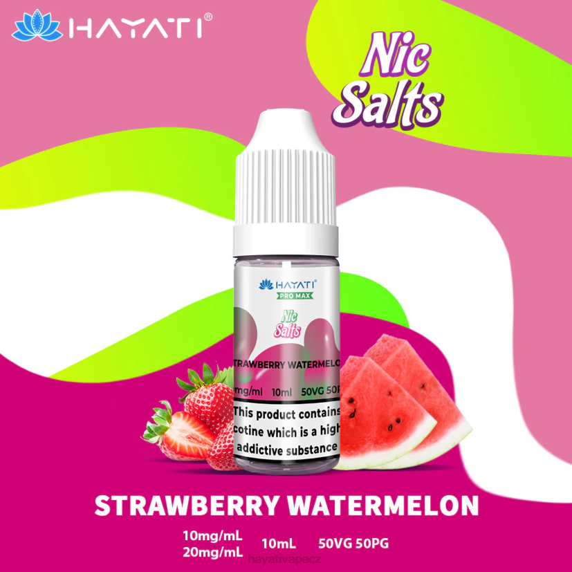 Hayati Pro Max nicotné soli jahodový meloun 6F4V6254 Hayati vape flavours