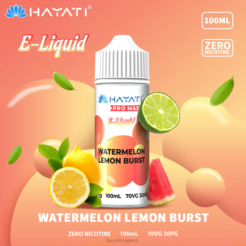 Hayati Pro Max nicotné soli meloun citron prasknout 6F4V6261 Hayati CZ