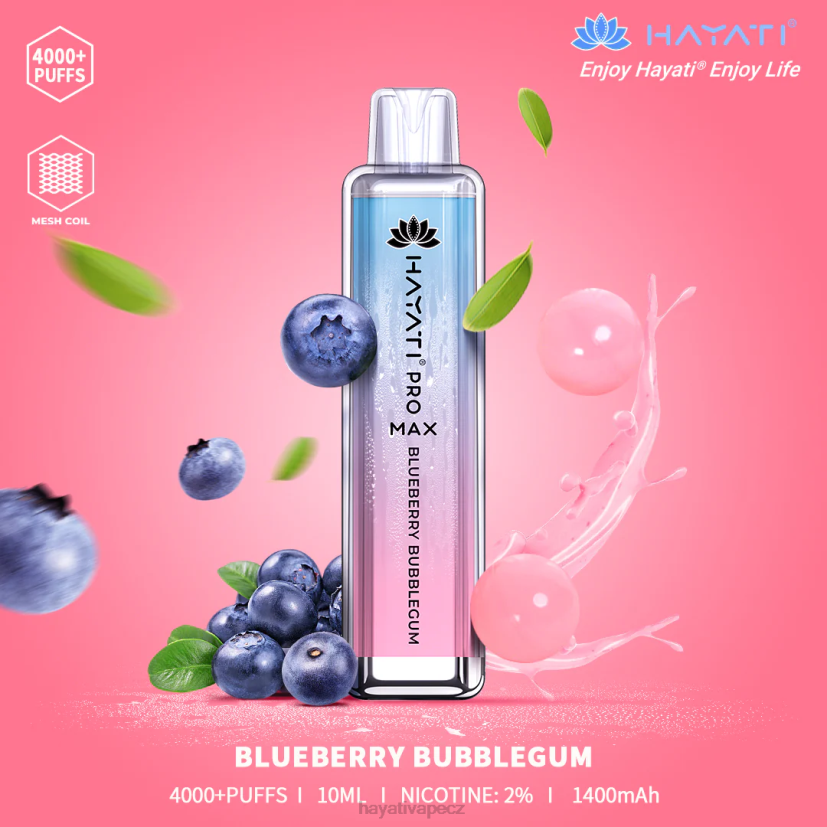 Hayati Pro Max jednorázový borůvková žvýkačka 6F4V6137 Hayati flavour vapes