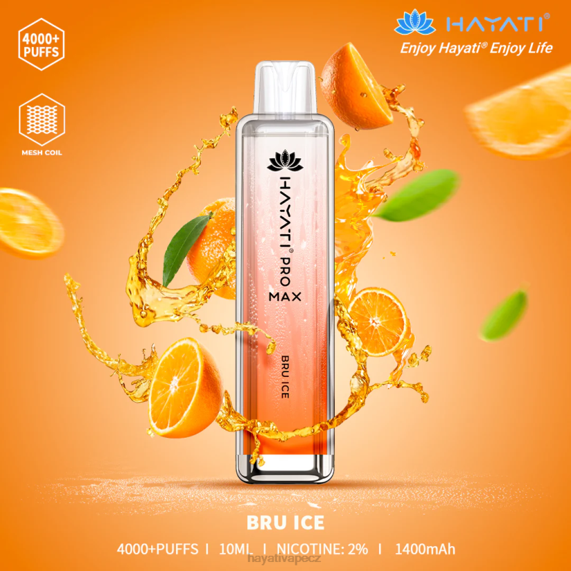Hayati Pro Max jednorázový bru led 6F4V6130 Hayati vape shop