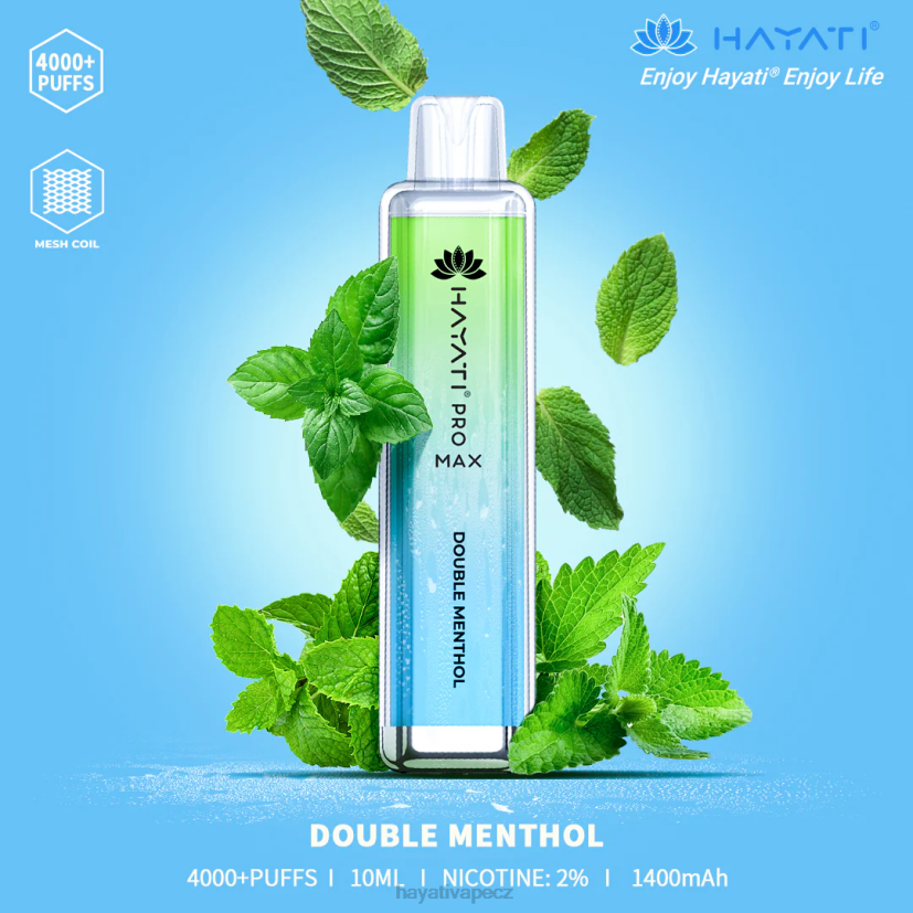 Hayati Pro Max jednorázový dvojitý mentol 6F4V6102 Hayati praha