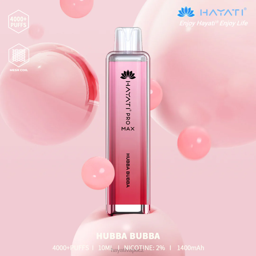 Hayati Pro Max jednorázový hubba bubba 6F4V6106 Hayati flavour list