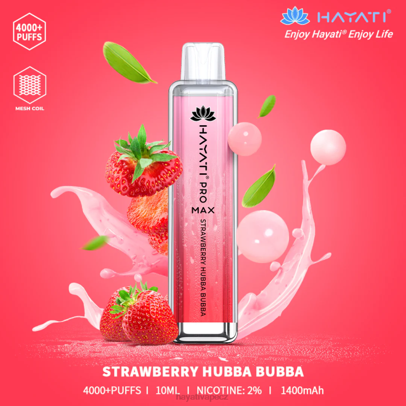 Hayati Pro Max jednorázový jahodová hubba bubba 6F4V6140 Hayati vape shop