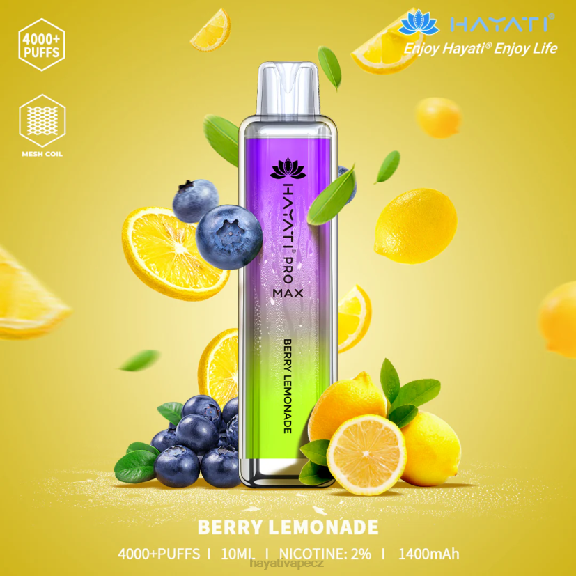 Hayati Pro Max jednorázový jahodová limonáda 6F4V691 Hayati CZ