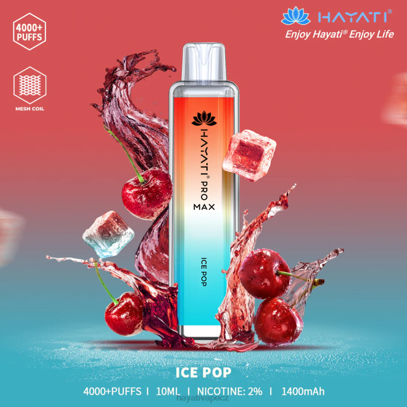 Hayati Pro Max jednorázový ledový pop 6F4V6107 Hayati flavour vapes