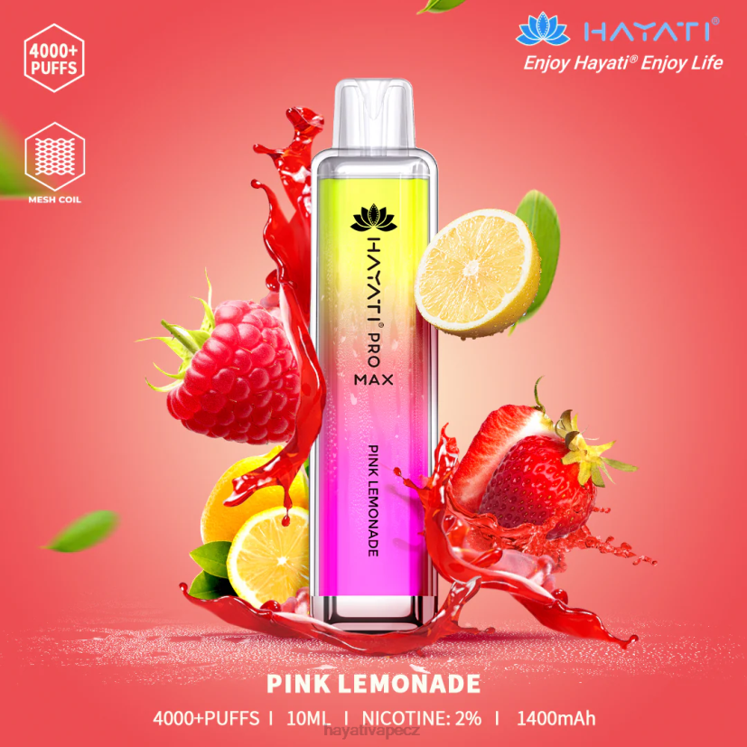 Hayati Pro Max jednorázový růžová limonáda 6F4V6115 Hayati flavours
