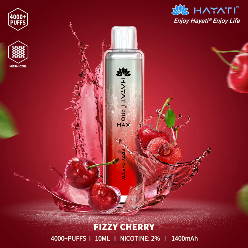 Hayati Pro Max jednorázový šumivá třešeň 6F4V6103 Hayati vape CZ